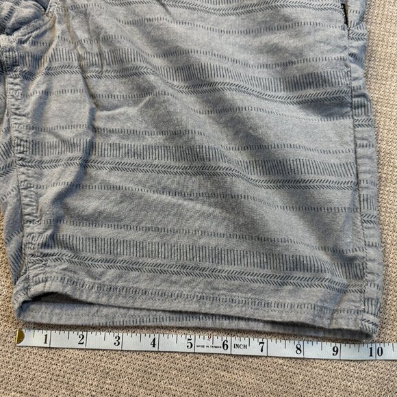 O'Neill Mens 36 Chino Shorts Light Blue Flat Front Striped Cotton Standard Fit - Picture 13 of 14